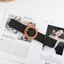 Load image into Gallery viewer, New Design Cotton Linen Style PP Woven Round Square Buckle Embellishment Belts