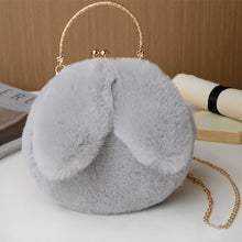 Load image into Gallery viewer, Princess Faux Fur Rabbit Ear Handbag Chain Sling Clutch Bag