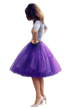 Charger l'image dans la galerie, High Waist Pleated Tulle Skirt Adult Tutu Short Puffy Skirts