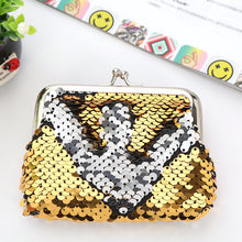 Load image into Gallery viewer, Kids 3 Inch Sequin Clip Change Earphone USB Cable Storage Mini Bag