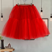 Charger l'image dans la galerie, High Waist Pleated Tulle Skirt Adult Tutu Short Puffy Skirts