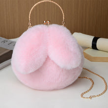 Load image into Gallery viewer, Princess Faux Fur Rabbit Ear Handbag Chain Sling Clutch Bag