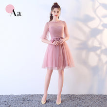 Загрузить изображение в средство просмотра галереи, Multiple Designs Dusty Pink Blue Bridesmaid Marriage Evening Dress