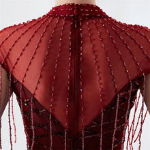 Laden Sie das Bild in den Galerie-Viewer, New spring summer hand-made beads decoration round neck elegant banquet noble dress women evening party dresses