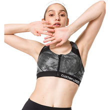 Laden Sie das Bild in den Galerie-Viewer, US/EU Size Stretch High Impact Yoga Bra Full Cover High Neck Fitness Women Sports Bra