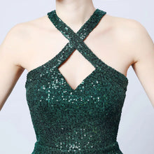 Load image into Gallery viewer, Summer criss-cross open back cut out 8 colors gorgeous ladies clothing formal maxi sequin long evening dresses for women - Jasmine Wei Factory Shop