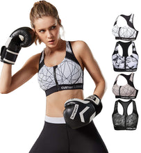 Laden Sie das Bild in den Galerie-Viewer, US/EU Size Stretch High Impact Yoga Bra Full Cover High Neck Fitness Women Sports Bra