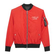 Load image into Gallery viewer, JM Men OEM custom zipper varsity letterman bomber Jacket