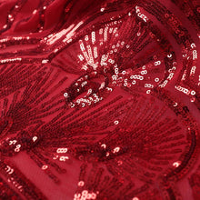 Carica l'immagine nel visualizzatore di Gallery, abito da ballo lungo con paillettes e maniche a cappuccio con scollo a V da donna