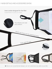 Load image into Gallery viewer, Stock PM2.5 Anti-dust Filter Face Mask Protective Dust Reusable Fashion Sequin Dust Mouth Mask Outdoors
