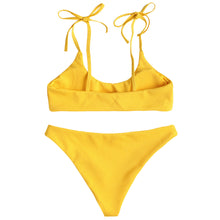 Load image into Gallery viewer, Good quality two pieces beach wear women trendy swimwear sexy bikini set
