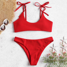Carica l'immagine nel visualizzatore di Gallery, Set bikini sexy alla moda da donna, due pezzi, da spiaggia, di buona qualità