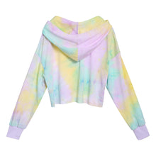 Laden Sie das Bild in den Galerie-Viewer, manufacturer supply OEM womens fashionable 4 colors hot sale tie dye drop shoulder loose baggy crop hoodie