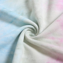 Laden Sie das Bild in den Galerie-Viewer, manufacturer supply OEM womens fashionable 4 colors hot sale tie dye drop shoulder loose baggy crop hoodie