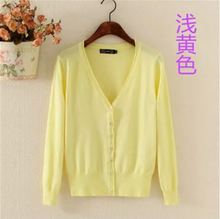 Load image into Gallery viewer, women multiple colors factory hot wholesale basic thin fine yarn office air-conditioner cardigan