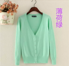 Load image into Gallery viewer, women multiple colors factory hot wholesale basic thin fine yarn office air-conditioner cardigan