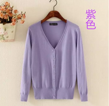 Load image into Gallery viewer, women multiple colors factory hot wholesale basic thin fine yarn office air-conditioner cardigan