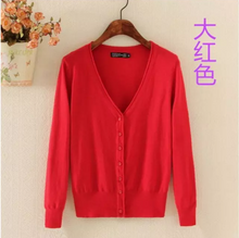 Load image into Gallery viewer, women multiple colors factory hot wholesale basic thin fine yarn office air-conditioner cardigan