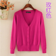 Load image into Gallery viewer, women multiple colors factory hot wholesale basic thin fine yarn office air-conditioner cardigan