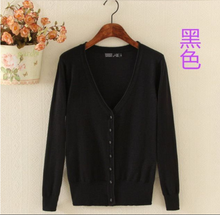 Load image into Gallery viewer, women multiple colors factory hot wholesale basic thin fine yarn office air-conditioner cardigan