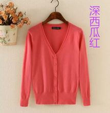 Load image into Gallery viewer, women multiple colors factory hot wholesale basic thin fine yarn office air-conditioner cardigan