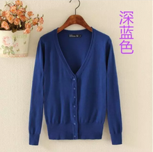 Load image into Gallery viewer, women multiple colors factory hot wholesale basic thin fine yarn office air-conditioner cardigan