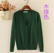 Load image into Gallery viewer, women multiple colors factory hot wholesale basic thin fine yarn office air-conditioner cardigan