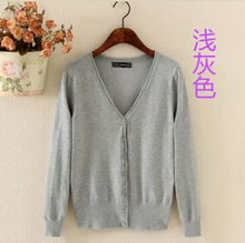 Load image into Gallery viewer, women multiple colors factory hot wholesale basic thin fine yarn office air-conditioner cardigan