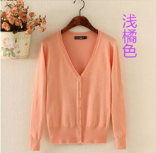 Load image into Gallery viewer, women multiple colors factory hot wholesale basic thin fine yarn office air-conditioner cardigan