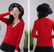 Load image into Gallery viewer, women multiple colors factory hot wholesale basic thin fine yarn office air-conditioner cardigan
