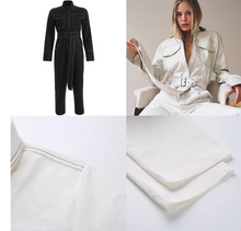 Load image into Gallery viewer, Hot Sale New Design Women's Jumpsuit Twill Denim Vintage Contrast Stitching High Street One Piece Tights