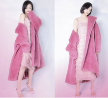 Load image into Gallery viewer, women long faux fur warm overcoat