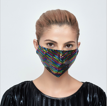 Load image into Gallery viewer, Stock PM2.5 Anti-dust Filter Face Mask Protective Dust Reusable Fashion Sequin Dust Mouth Mask Outdoors