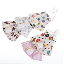 Load image into Gallery viewer, JAC-1 Cute 100% Natural Cotton Face Mask For Child Kids With Breath Valve
