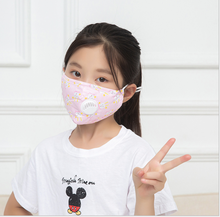 Load image into Gallery viewer, JAC-1 Cute 100% Natural Cotton Face Mask For Child Kids With Breath Valve