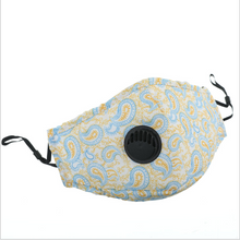 Load image into Gallery viewer, New Design Multiple Pattern Floral Unisex Men Women Ant-dust Valve Cool Anti-Dust Cotton Mouth Face Mask PM2.5