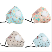Load image into Gallery viewer, JAC-1 PM2.5 Anti-dust Washable Cute Cartoon Print 100% Nature Cotton Face Mask For Child Kids With Breath Valve