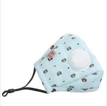 Load image into Gallery viewer, JAC-1 PM2.5 Anti-dust Washable Cute Cartoon Print 100% Nature Cotton Face Mask For Child Kids With Breath Valve