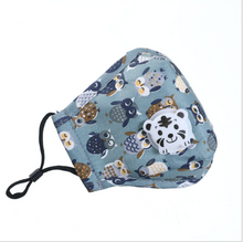 Load image into Gallery viewer, JAC-1 PM2.5 Anti-dust Washable Cute Cartoon Print 100% Nature Cotton Face Mask For Child Kids With Breath Valve
