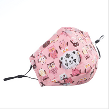 Load image into Gallery viewer, JAC-1 PM2.5 Anti-dust Washable Cute Cartoon Print 100% Nature Cotton Face Mask For Child Kids With Breath Valve