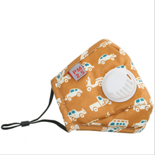 Load image into Gallery viewer, JAC-1 PM2.5 Anti-dust Washable Cute Cartoon Print 100% Nature Cotton Face Mask For Child Kids With Breath Valve