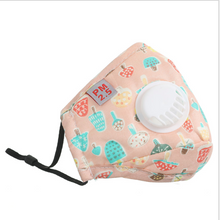 Load image into Gallery viewer, JAC-1 PM2.5 Anti-dust Washable Cute Cartoon Print 100% Nature Cotton Face Mask For Child Kids With Breath Valve