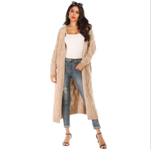 Load image into Gallery viewer, solid color large pocket thick sweater women oversize warm long cardigan