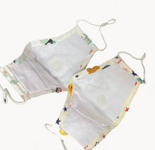 Load image into Gallery viewer, JAC-1 Cute 100% Natural Cotton Face Mask For Child Kids With Breath Valve