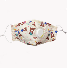 Load image into Gallery viewer, JAC-1 Cute 100% Natural Cotton Face Mask For Child Kids With Breath Valve