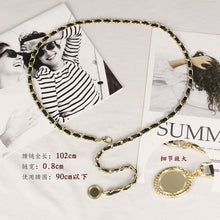 画像をギャラリービューアに読み込む, エレガントな服の薄い金属チェーン装飾ベルト