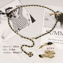 画像をギャラリービューアに読み込む, エレガントな服の薄い金属チェーン装飾ベルト