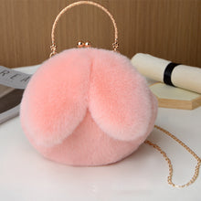 Load image into Gallery viewer, Princess Faux Fur Rabbit Ear Handbag Chain Sling Clutch Bag