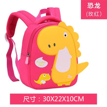 Load image into Gallery viewer, Kindergarten Boys 2-3Y Girls Cartoon Dinosaur Backpack Schoolbag