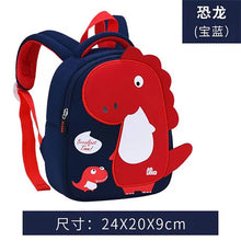 Load image into Gallery viewer, Kindergarten Boys 2-3Y Girls Cartoon Dinosaur Backpack Schoolbag